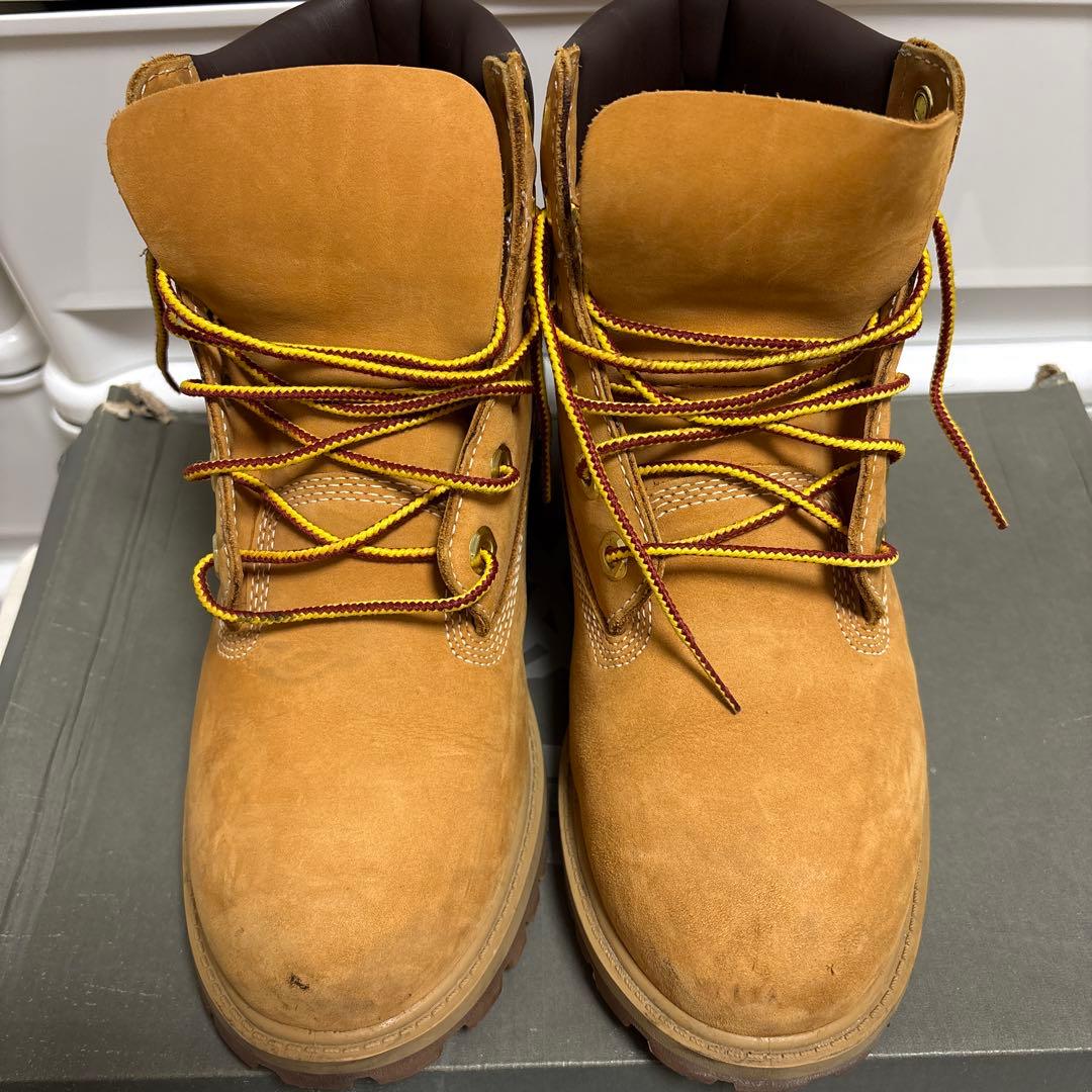 Timberland ベージュ ワークブーツ23センチ12909値下げコメント◎