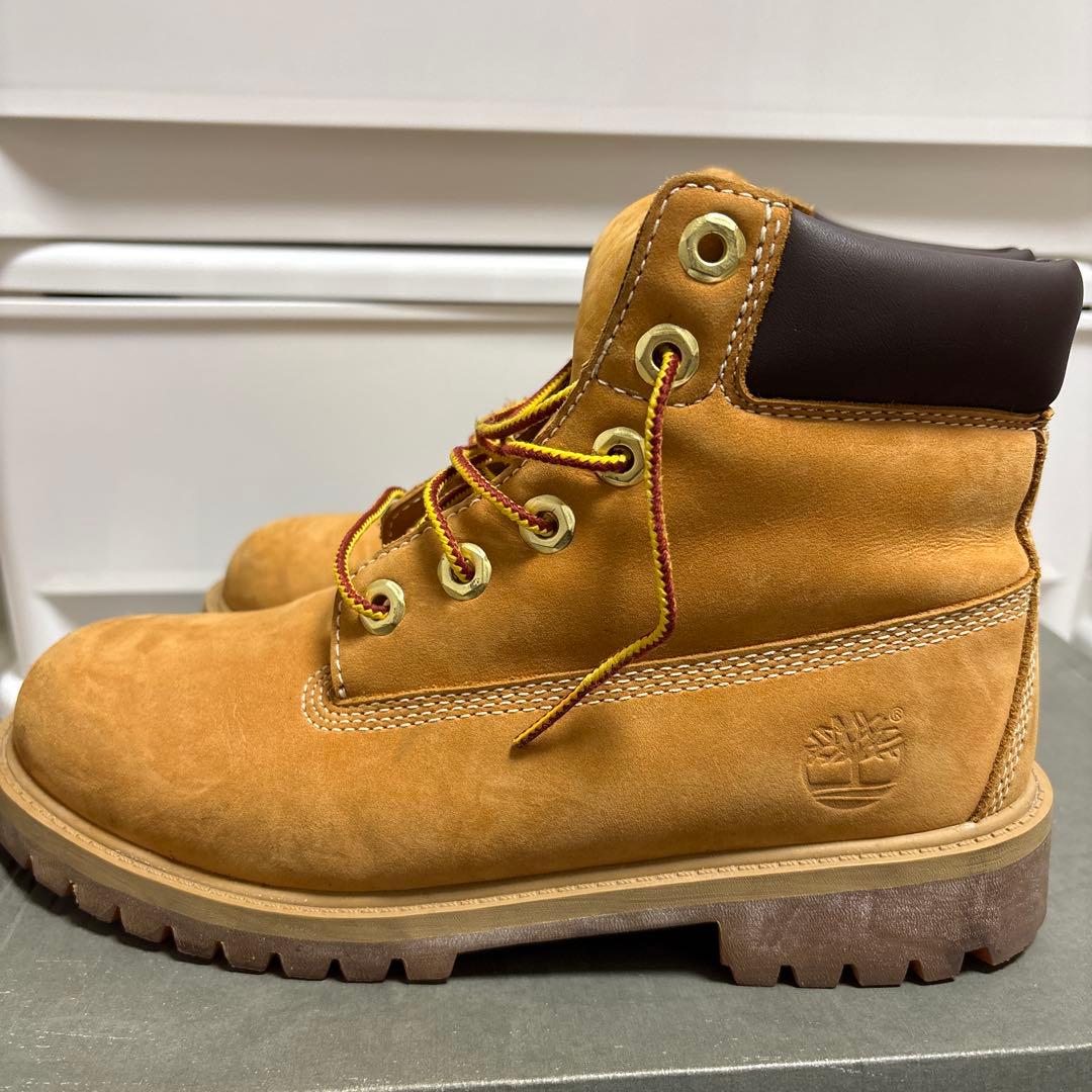 Timberland ベージュ ワークブーツ23センチ12909値下げコメント◎