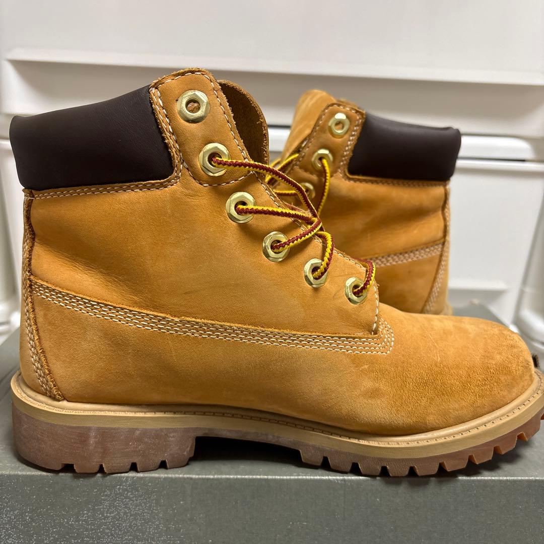 Timberland ベージュ ワークブーツ23センチ12909値下げコメント◎