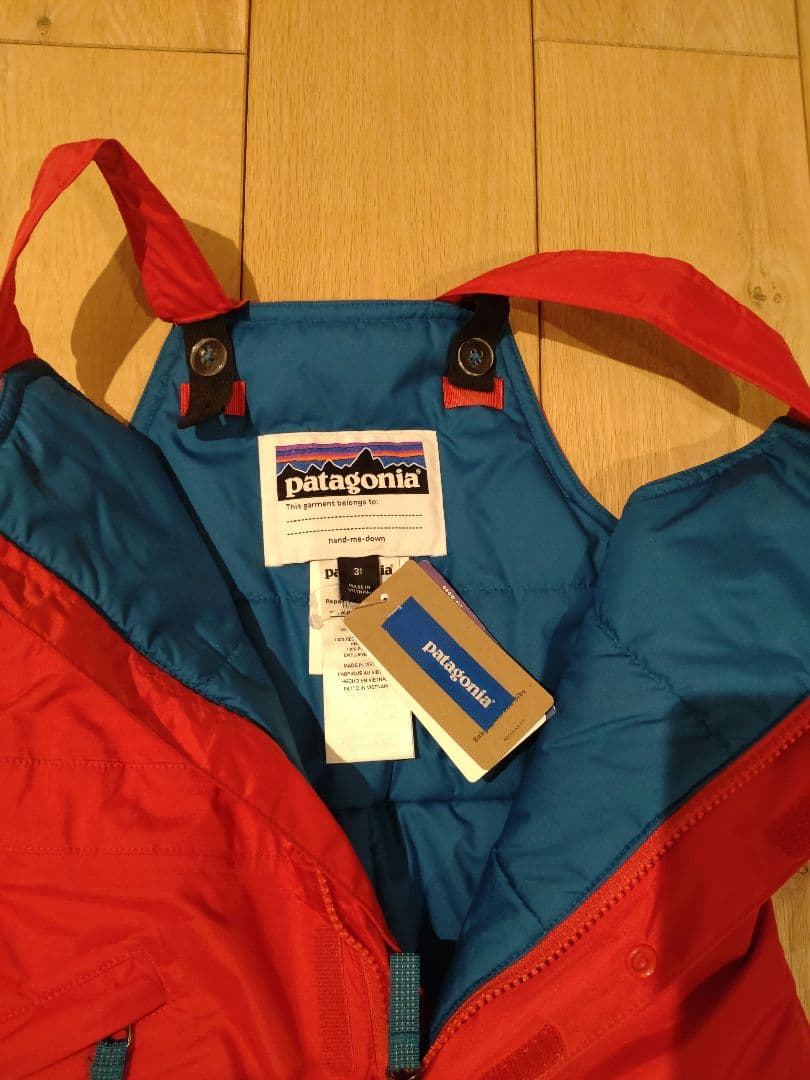 patagonia スノーウェア 子ども用 3T レッド/ネイビー