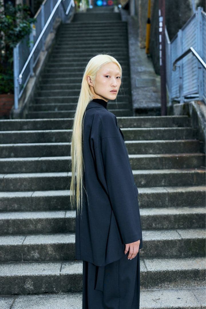 新品ENFOLD エンフォルドNOTCHED COLLAR JACKET グレー