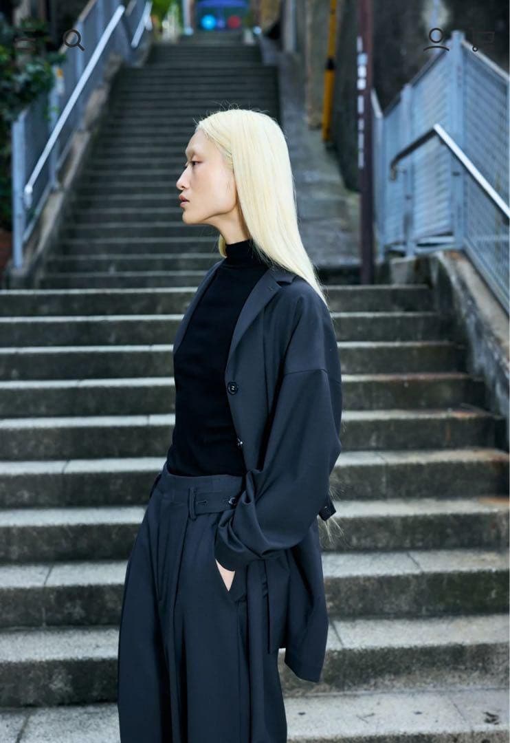 新品ENFOLD エンフォルドNOTCHED COLLAR JACKET グレー