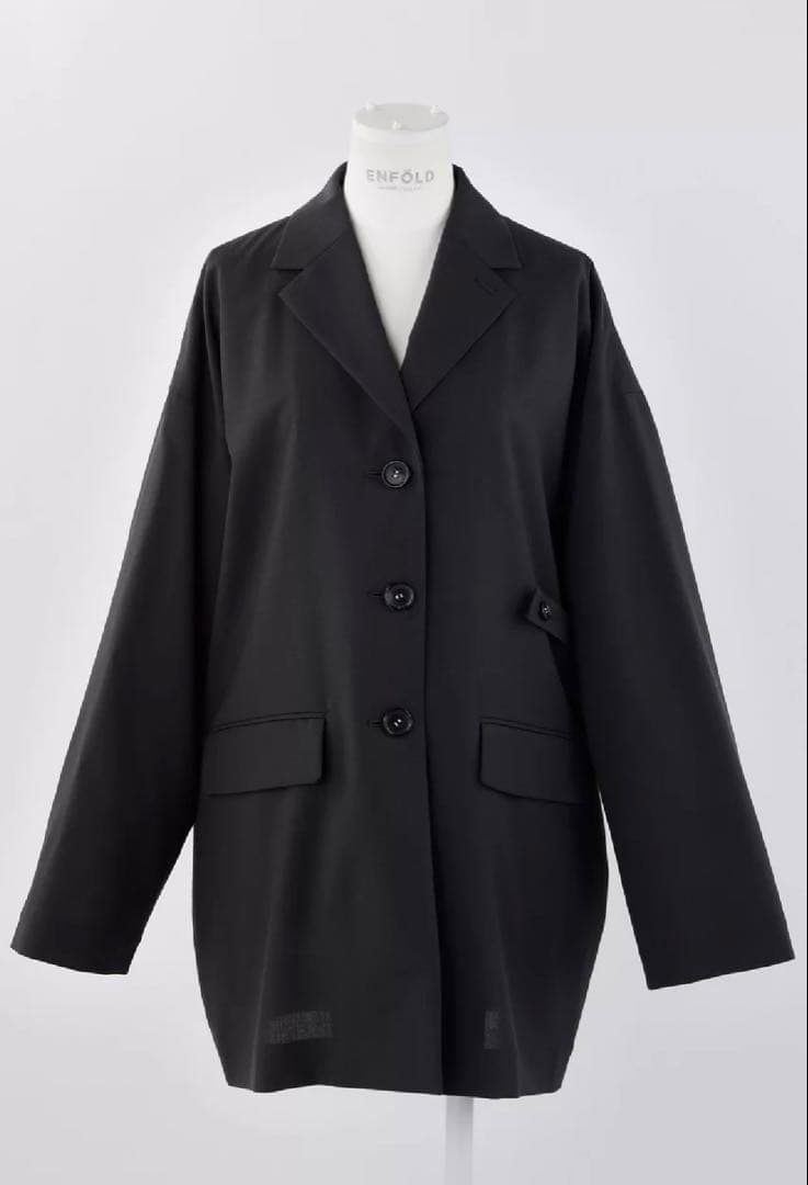 新品ENFOLD エンフォルドNOTCHED COLLAR JACKET グレー