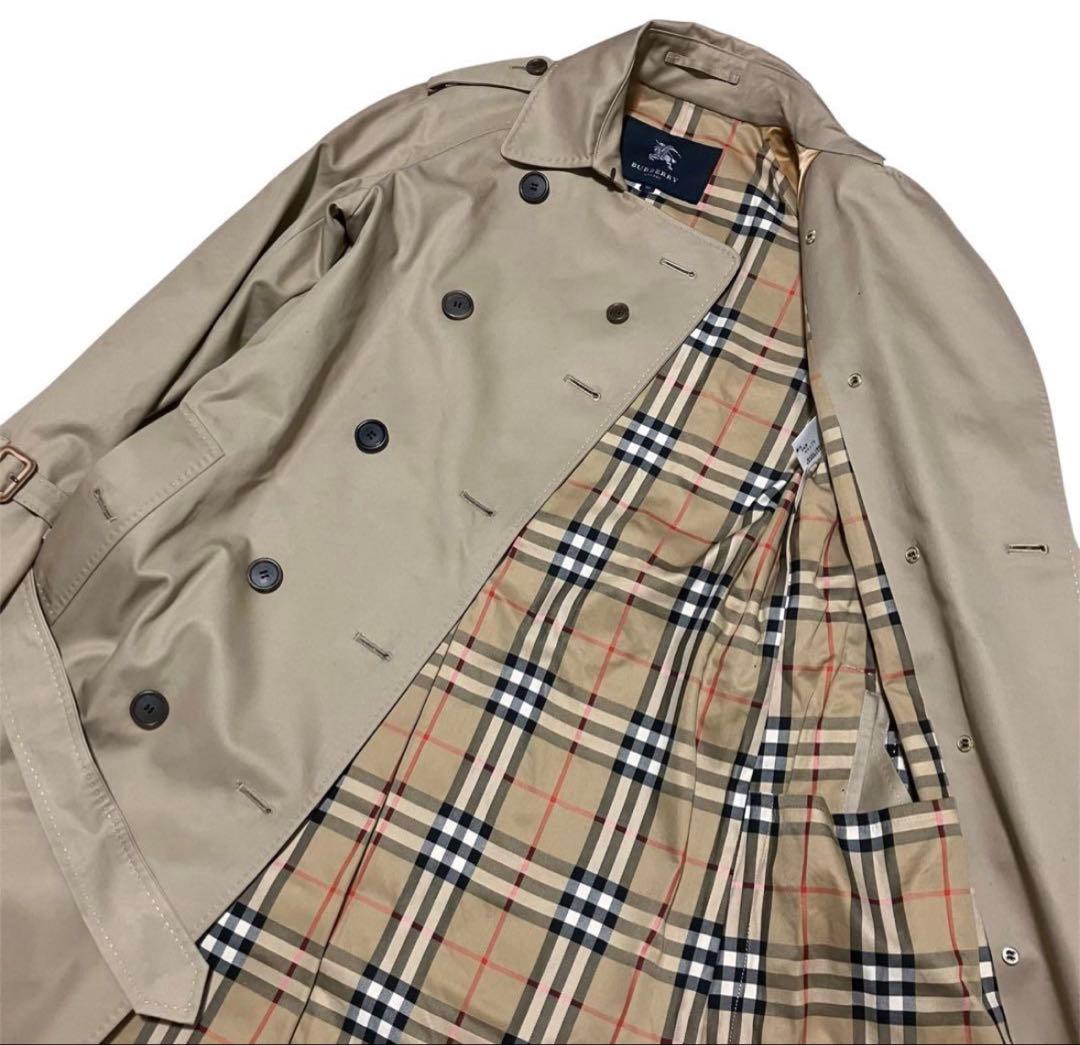 【正規品】バーバリーロンドン ロングトレンチコート ノバチェックベージュ