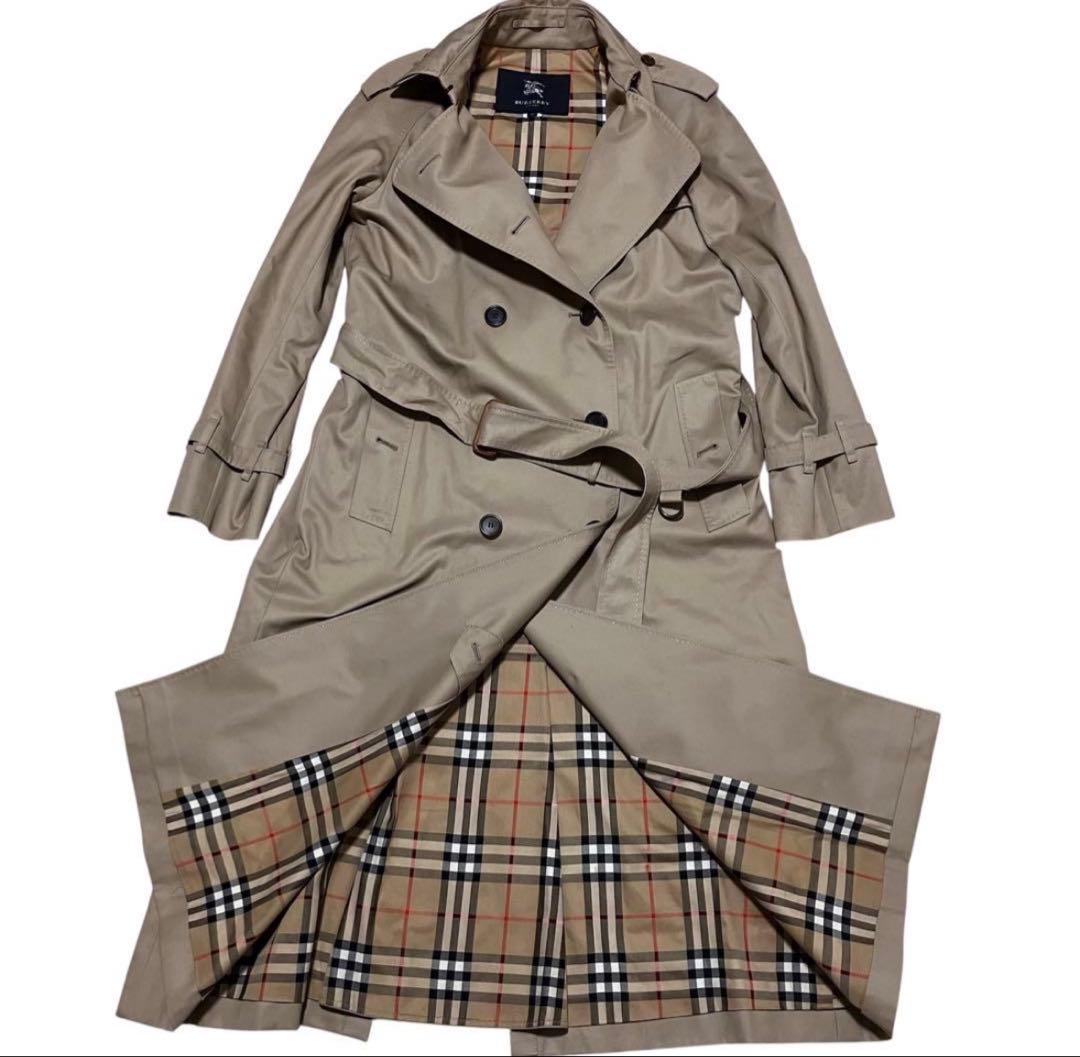 【正規品】バーバリーロンドン ロングトレンチコート ノバチェックベージュ
