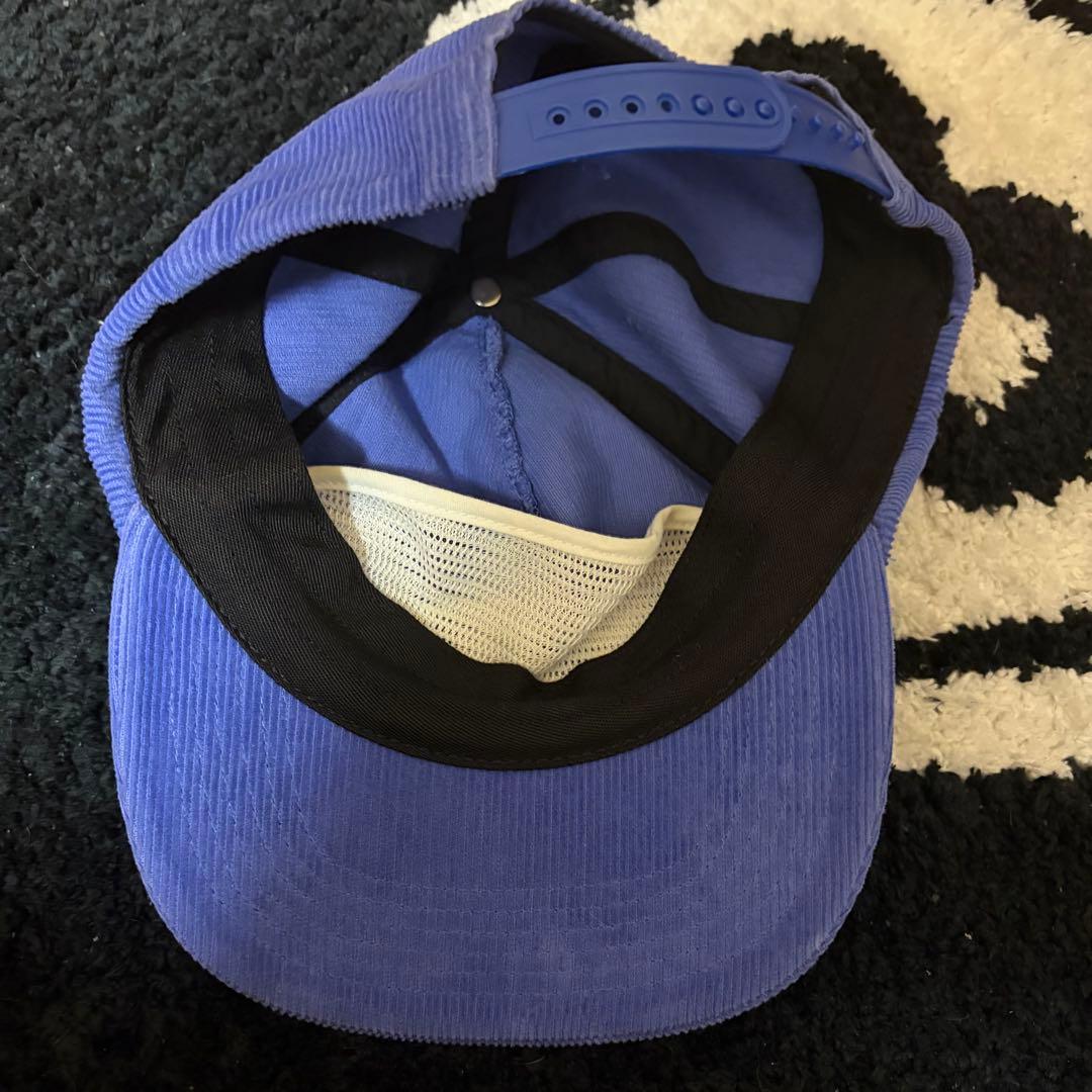 SUPREME シュプリーム cap コーデュロイキャップ 青 紫　パープル