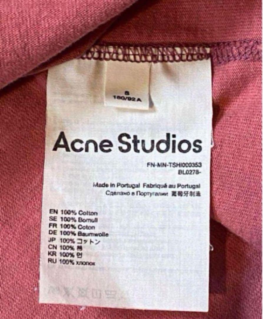 Acne Studios アクネ　ストゥディオズ　コットンTシャツ Sサイズ