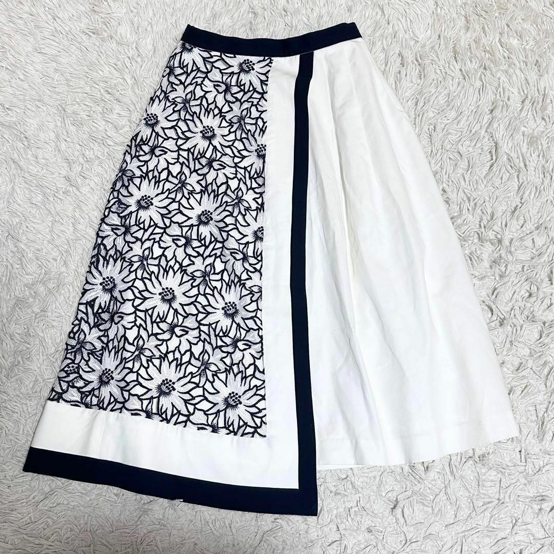橋本環奈着用/未使用級美品✨ラブレス エンブロイダリーレース ミモレスカート