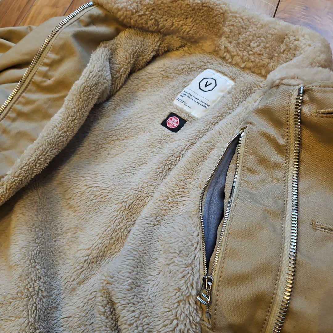 visvim DECKHAND JACKET ボアジャケット ベージュ　S