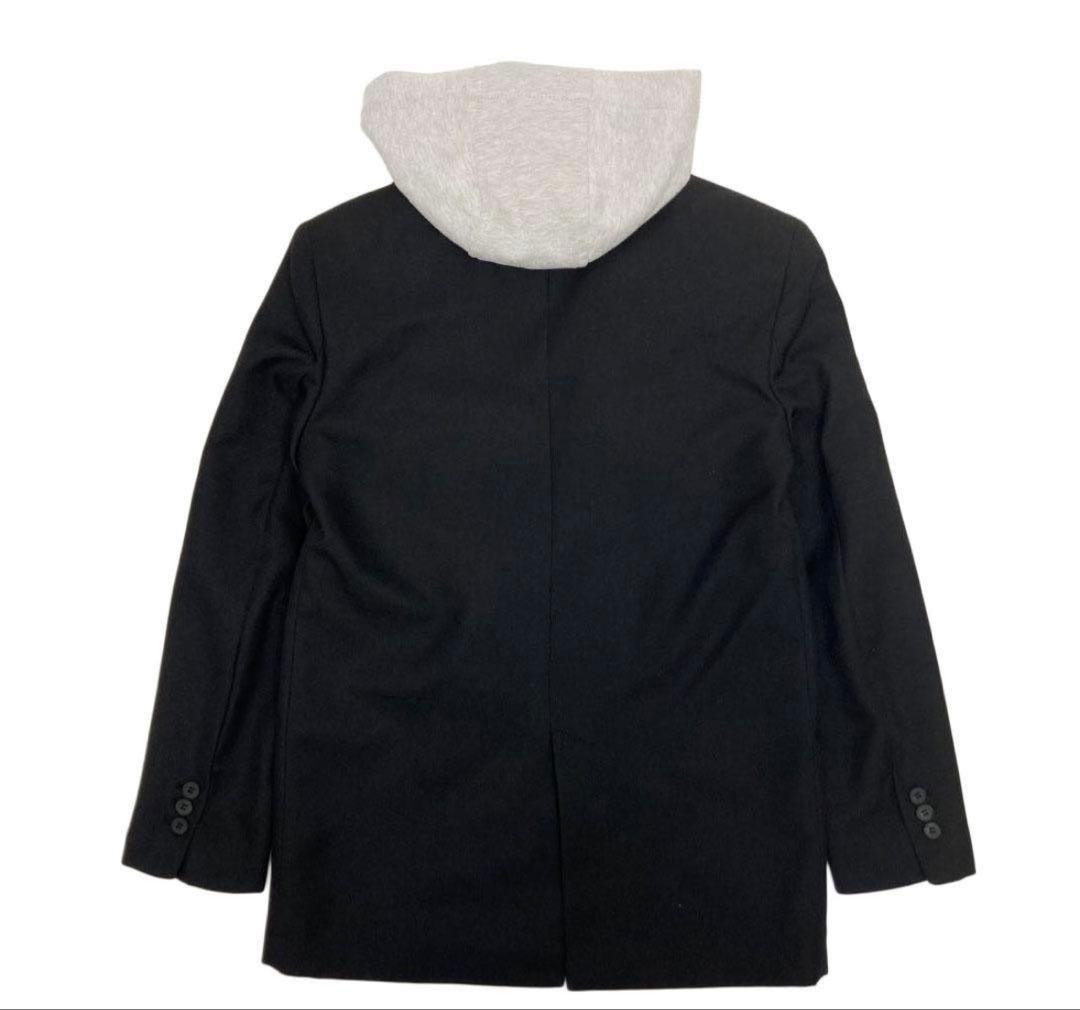美品★ZARA ザラ コンビブレザーフード　ジャケット　ブレザー付きジャケット