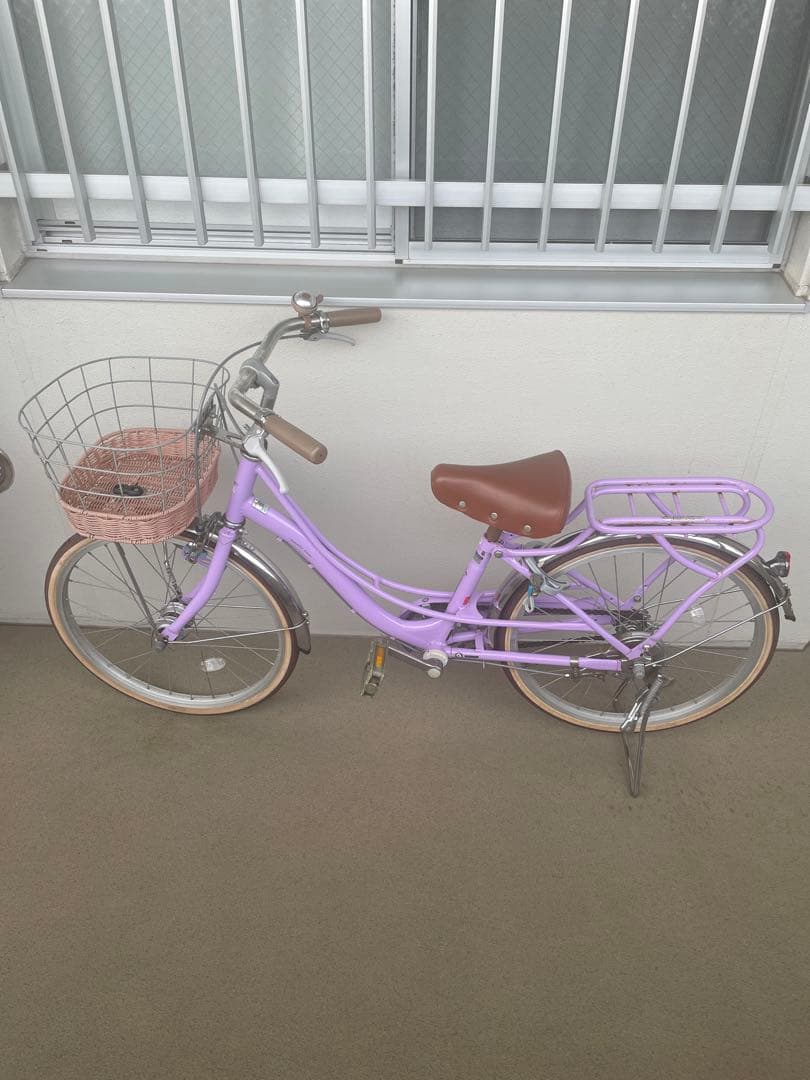 【岡山市引き取り限定】20インチ自転車 女の子　ラベンダー アサヒ