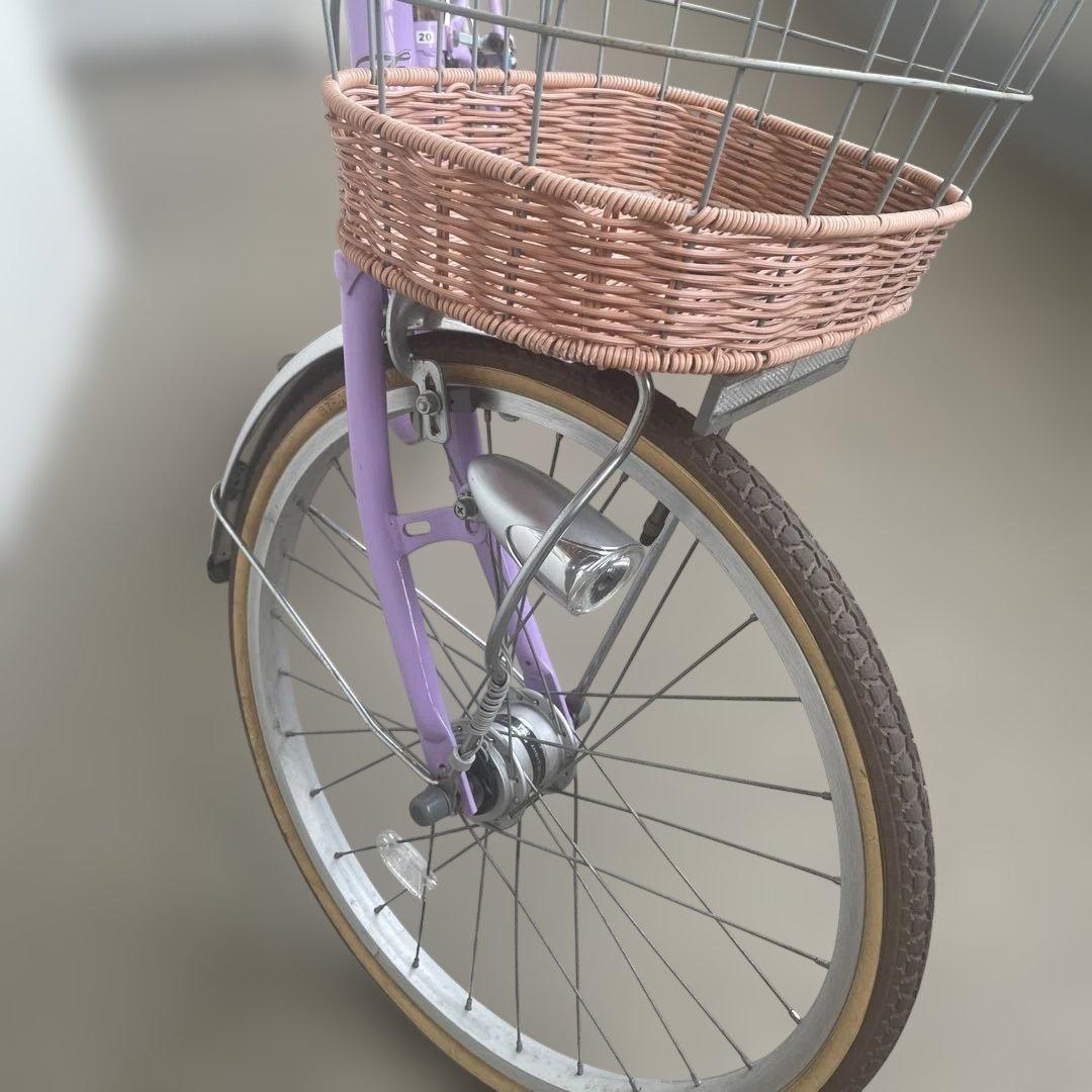 【岡山市引き取り限定】20インチ自転車 女の子　ラベンダー アサヒ