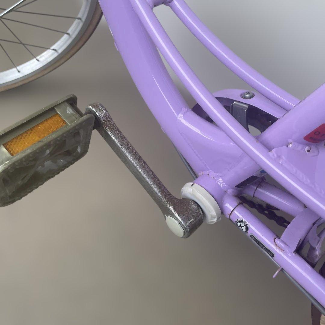 【岡山市引き取り限定】20インチ自転車 女の子　ラベンダー アサヒ