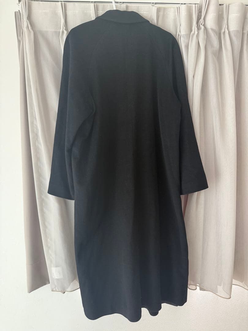 【美品】カシミヤ100% ロングコート　ブラック　ピュアカシミヤ