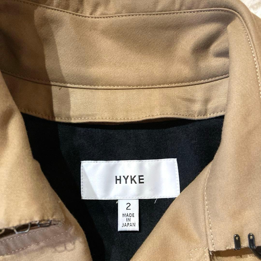 【美品】HYKE トレンチコート ライナー付き 日本製　サイズ2 ベージュ