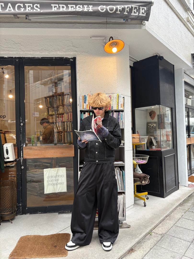 ヒザデル黒白ライン　ワイド