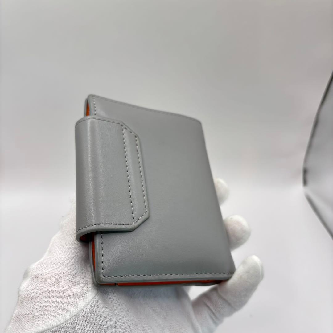 DIESEL 二つ折り財布　ブルー　オレンジ　1dr dロゴ　サークル　財布