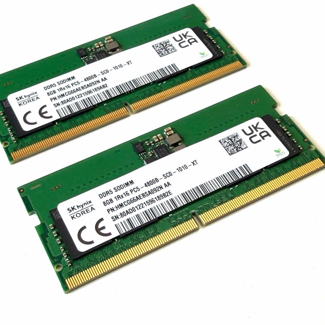 B*3様 SK hynix DDR5 8GB 4800MHz メモリ 2個