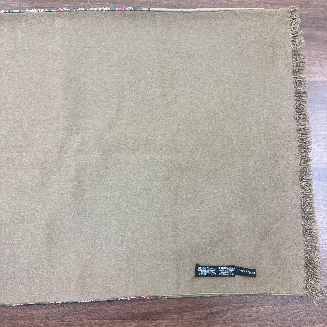 HERMES エルメス 花柄 マフラー 訳あり品
