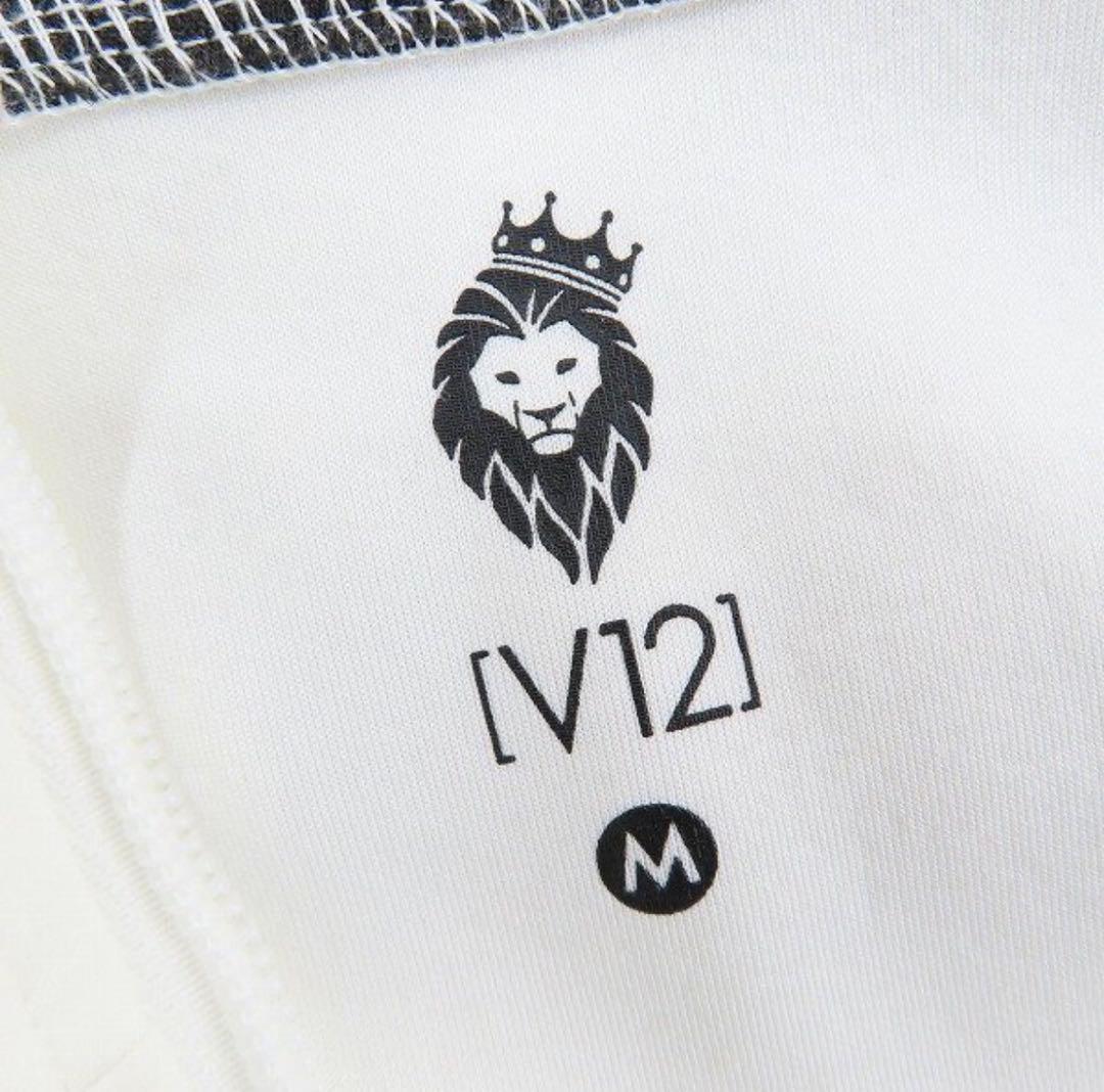 【美品】V12 ヴィトゥエルヴ LINE HOODIE VEST ホワイト M