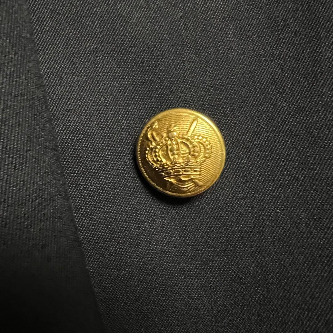 (美品)ニューヨーカー　金ボタン　紺ブレ　ダブルブレストジャケット　13号　濃紺
