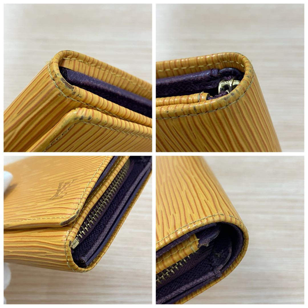 《美品》 ルイヴィトン エピ ポルトモネ ビエ トレゾール 二つ折り財布