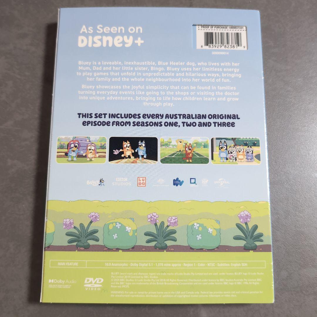 【美品】Bluey ブルーイ シーズン1-3 英語版 154話 6枚組DVD