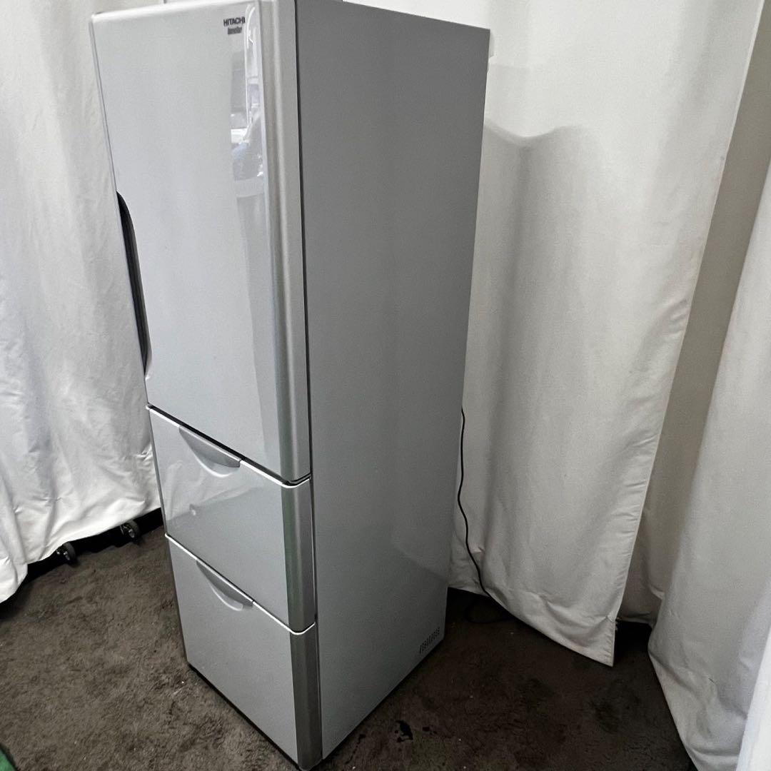 Y908　冷蔵庫　日立　大型　300ℓ-400ℓ　右開き　中古　安い　設置無料