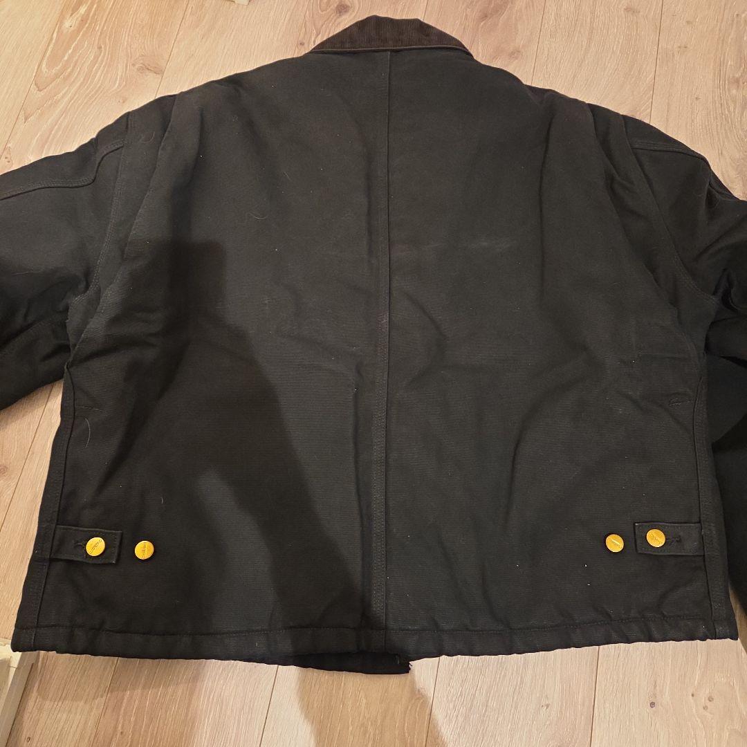 Carhartt J02 ジャケット　企業ロゴ　ブラック　48
