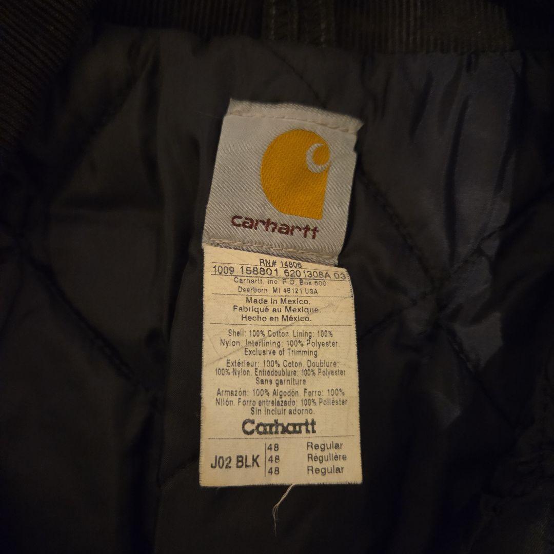 Carhartt J02 ジャケット　企業ロゴ　ブラック　48