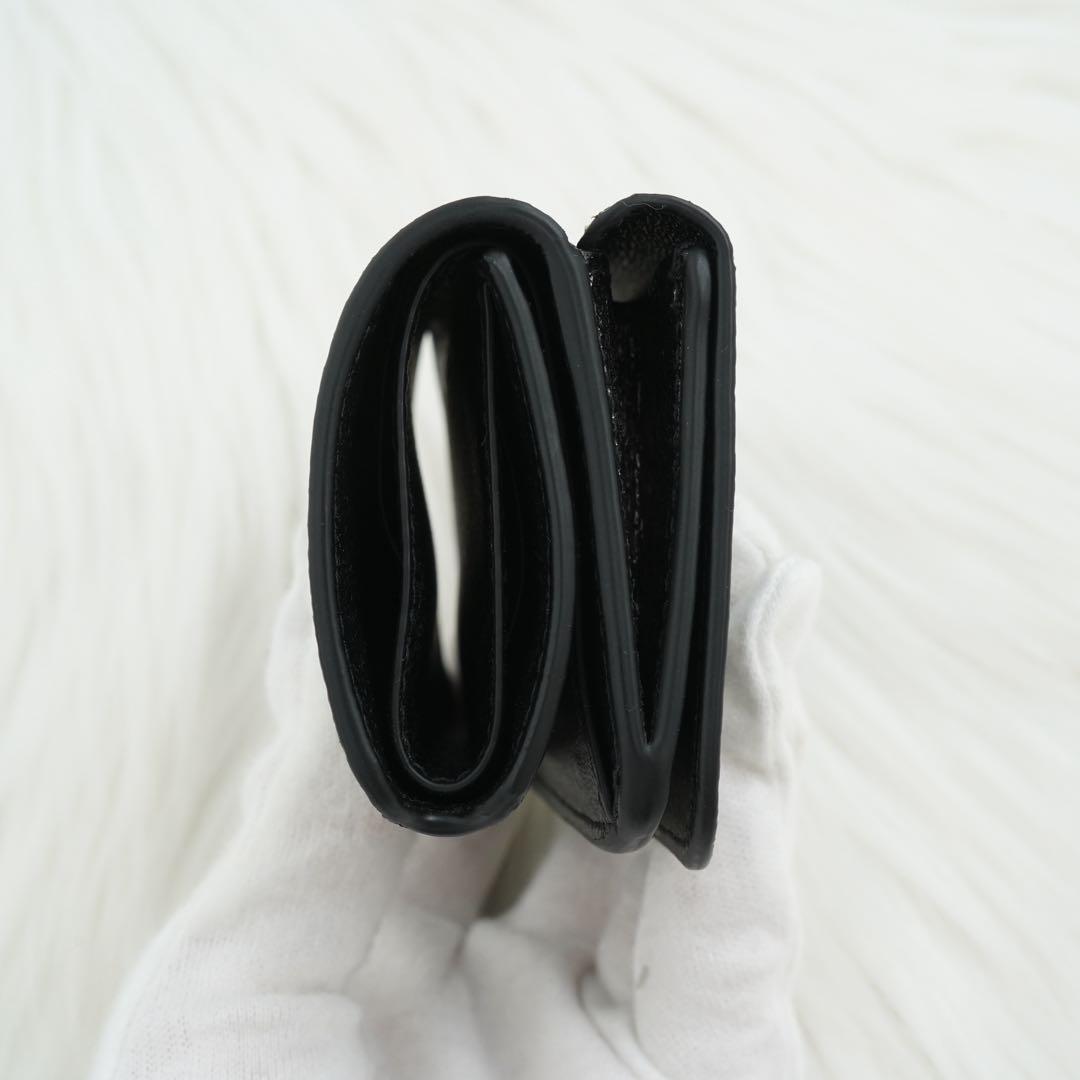 新品未使用品　箱付き　BALENCIAGA 三つ折り財布　メタリックブラック