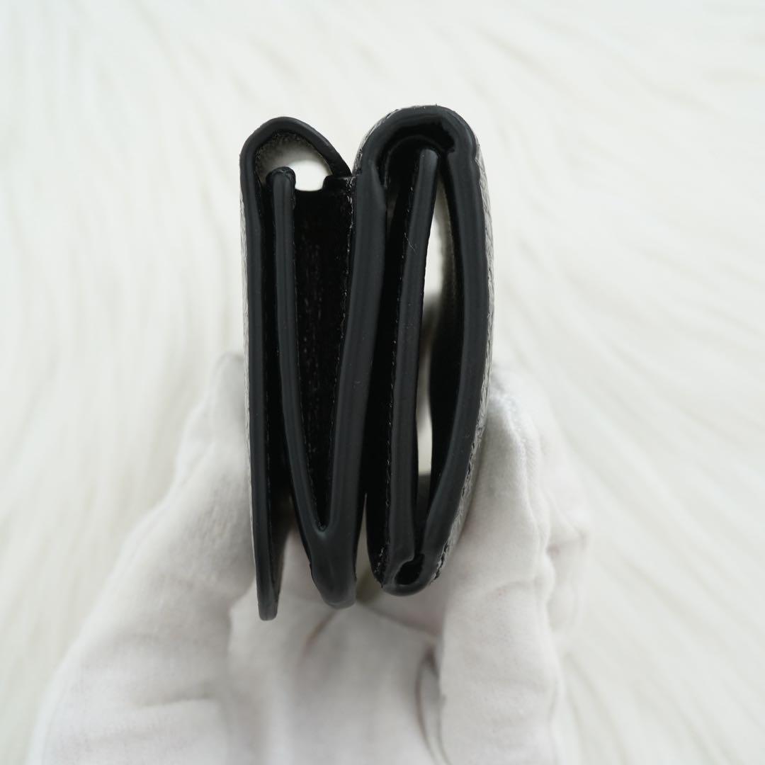 新品未使用品　箱付き　BALENCIAGA 三つ折り財布　メタリックブラック
