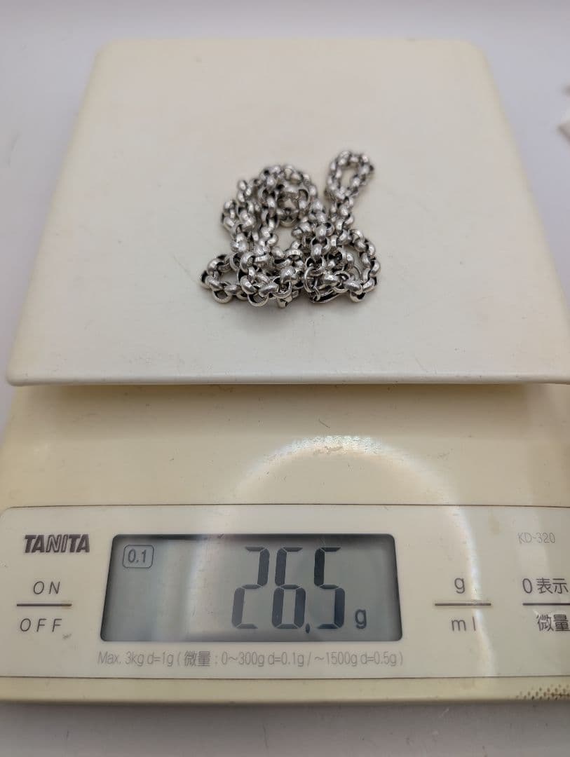 SAAD シルバー925 ネックレス　甲丸 約50cm チャームなし