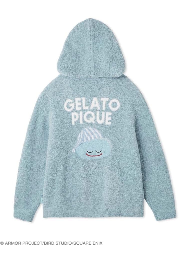 ジェラピケ ドラクエ パウダースライムパーカ＆ハーフパンツセット　M-L
