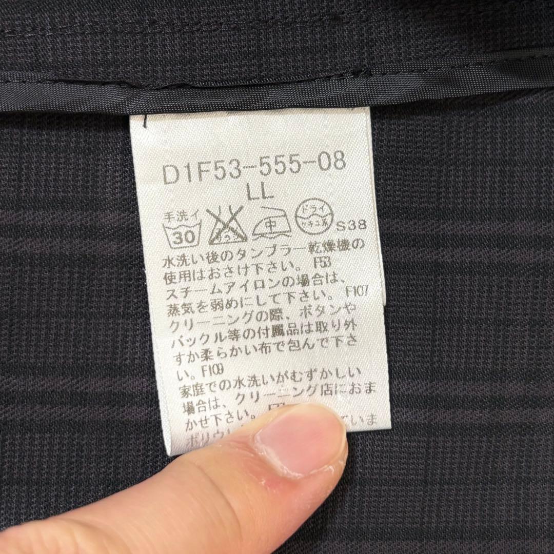 良品⭐︎ バーバリーブラックレーベル　ダークチェック テーラードジャケット LL