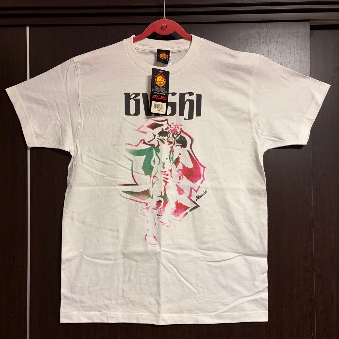 【本人直筆サイン入り】新日本プロレス BUSHI Tシャツ Lサイズ