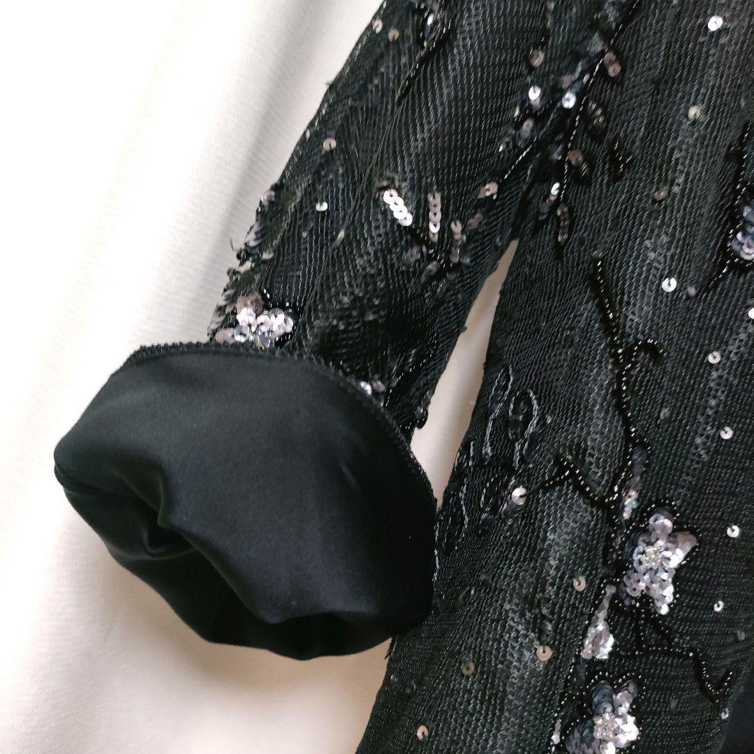 ARMANI スパンコール 刺繍 スタンドカラー レース ジャケット