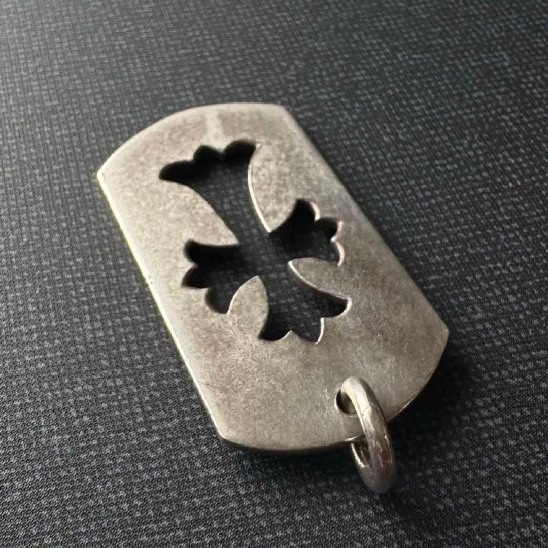CHROME HEARTS 925シルバークロスドックタグ