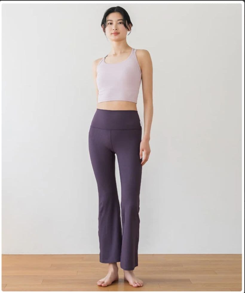 【SUKALA】ベーシックリブフレアパンツ　プラム　Mサイズ 完売品