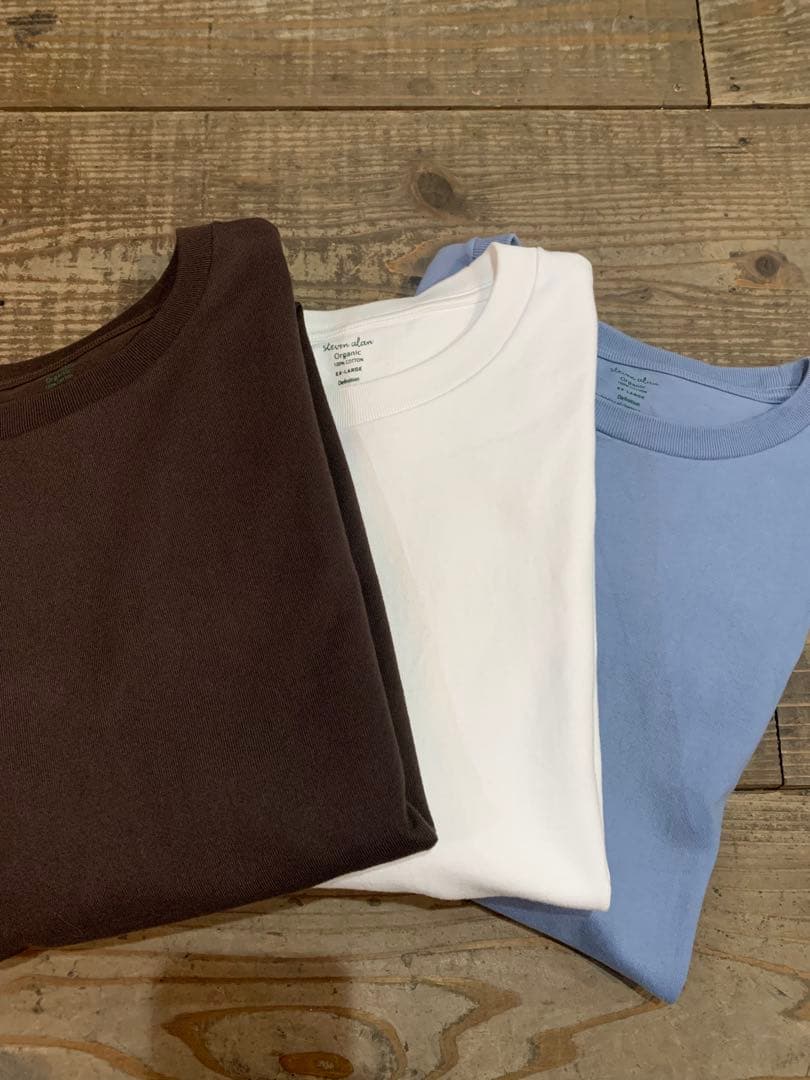 「3枚セット」Steven AlanオーガニックコットンTシャツ BOLD