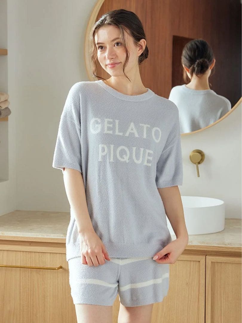 GELATO PIQUE スムーズィーロゴジャガードプルオーバー&ショートパンツ