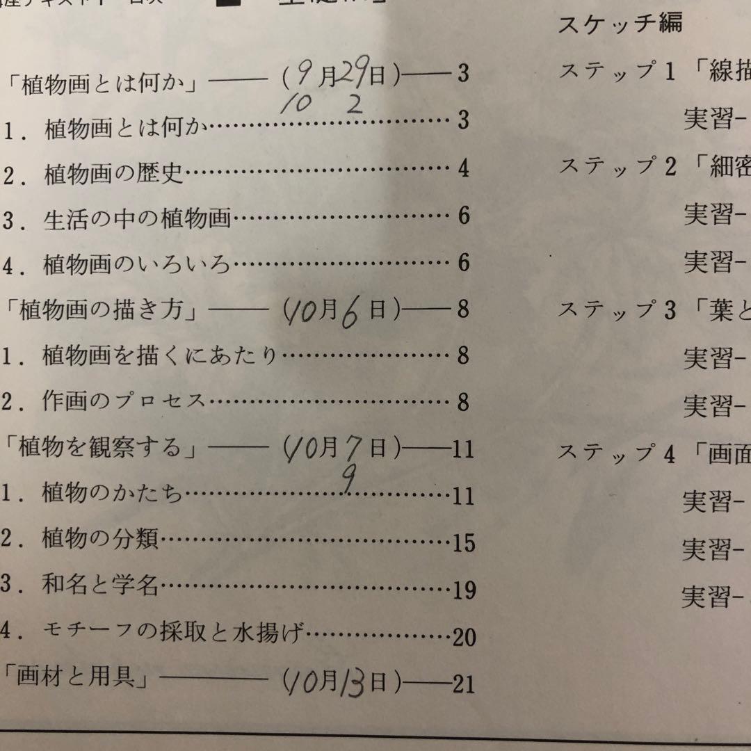 【中古本】植物画講座テキストVOL.1〜VOL.4 セット
