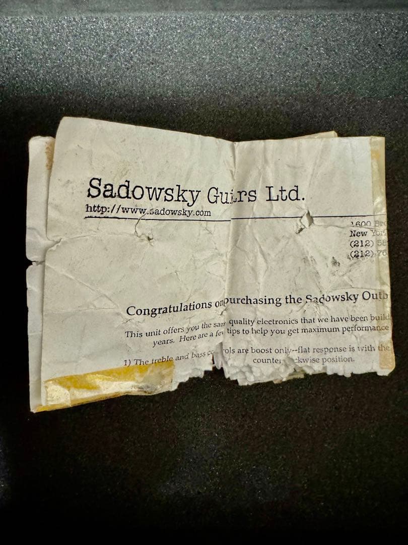やまさき／Sadowsky プリアンプ／アウトボードプリアンプ／箱付き