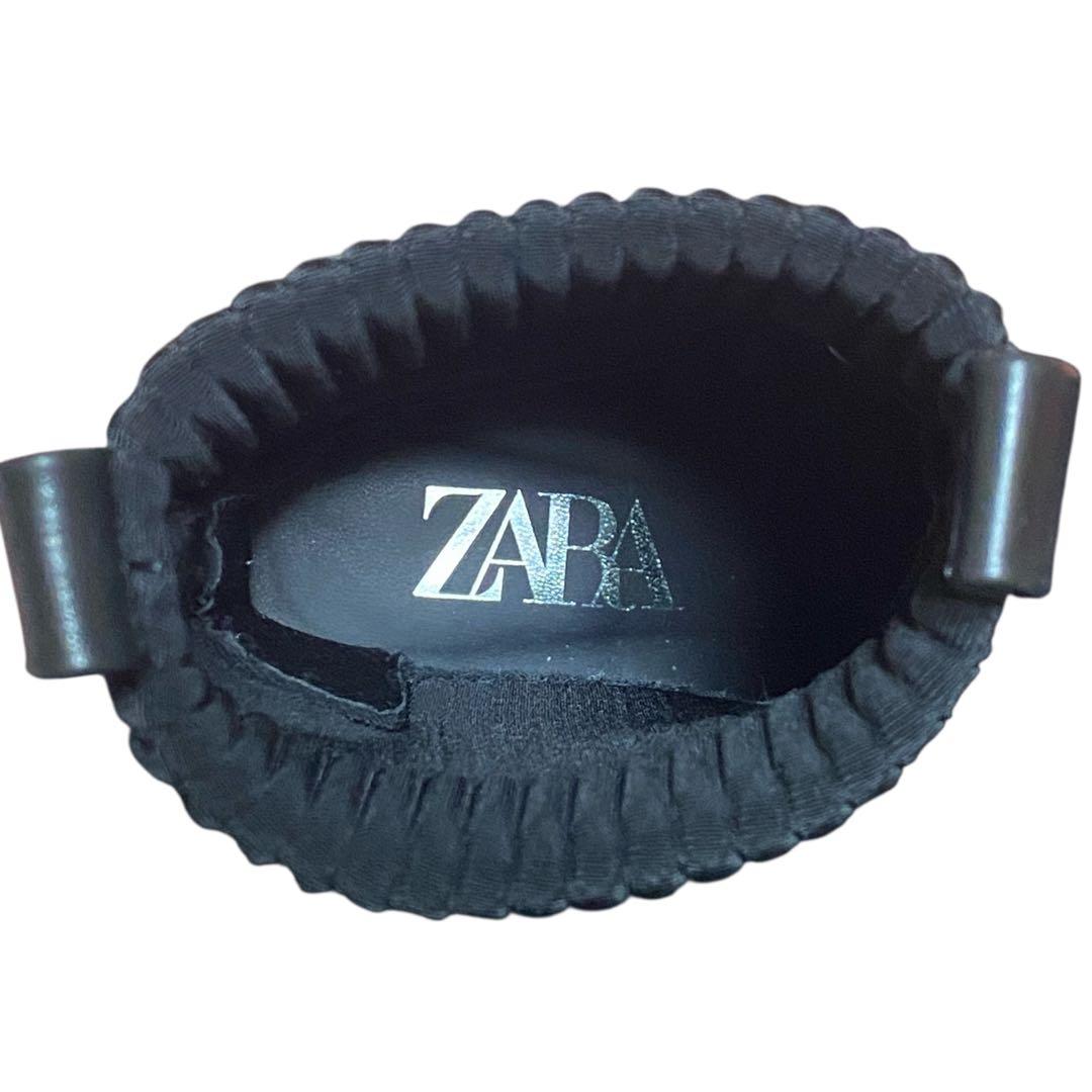 極美品 ZARA ザラ　24.5 厚底 ショートブーツ ブラック 黒 チャンキー