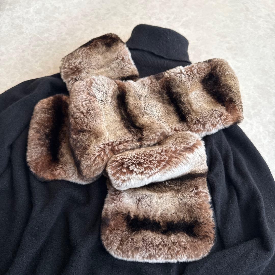 極美品ロエベLOEWEリアルファーショール ストール
