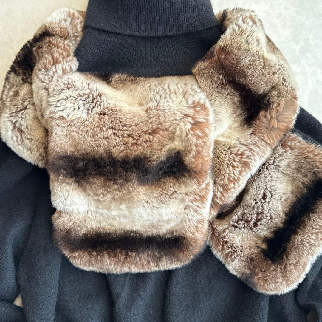 極美品ロエベLOEWEリアルファーショール ストール