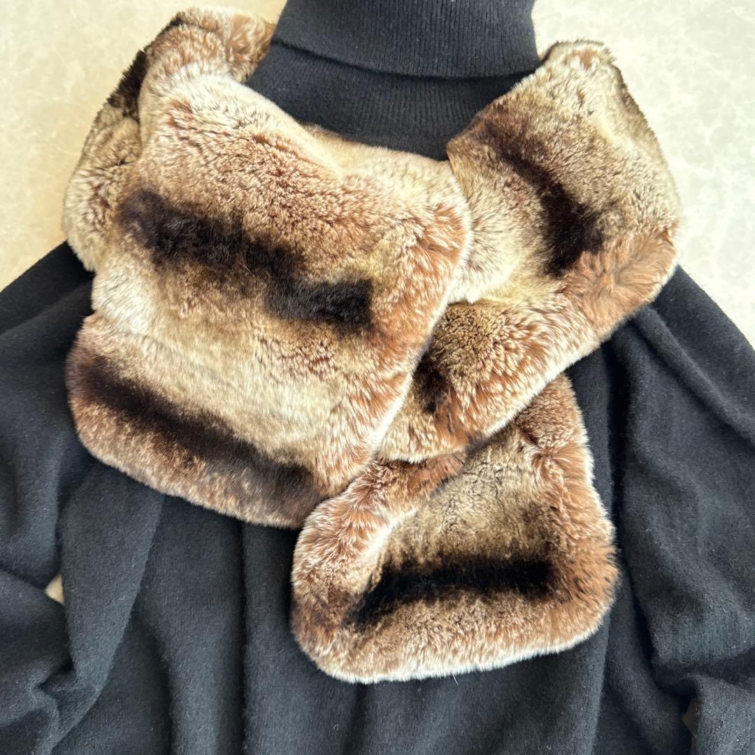 極美品ロエベLOEWEリアルファーショール ストール