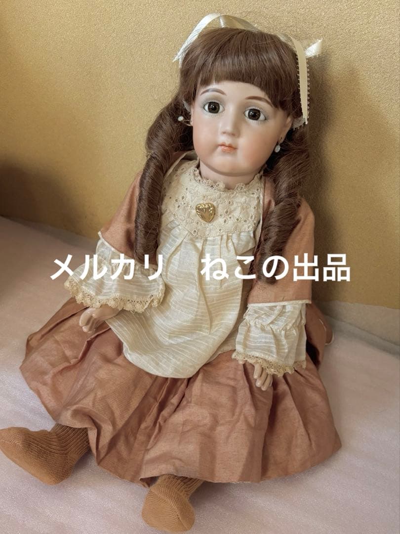 マドレーヌ　ビスクドール アンティーク　ビンテージ　ウィッグ付き