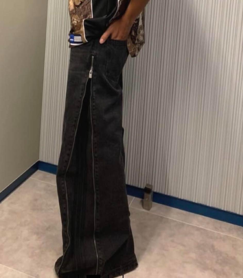 残り1点❗️完売✨ADILENIUMシーズンジップウォッシュドデニムパンツ 28