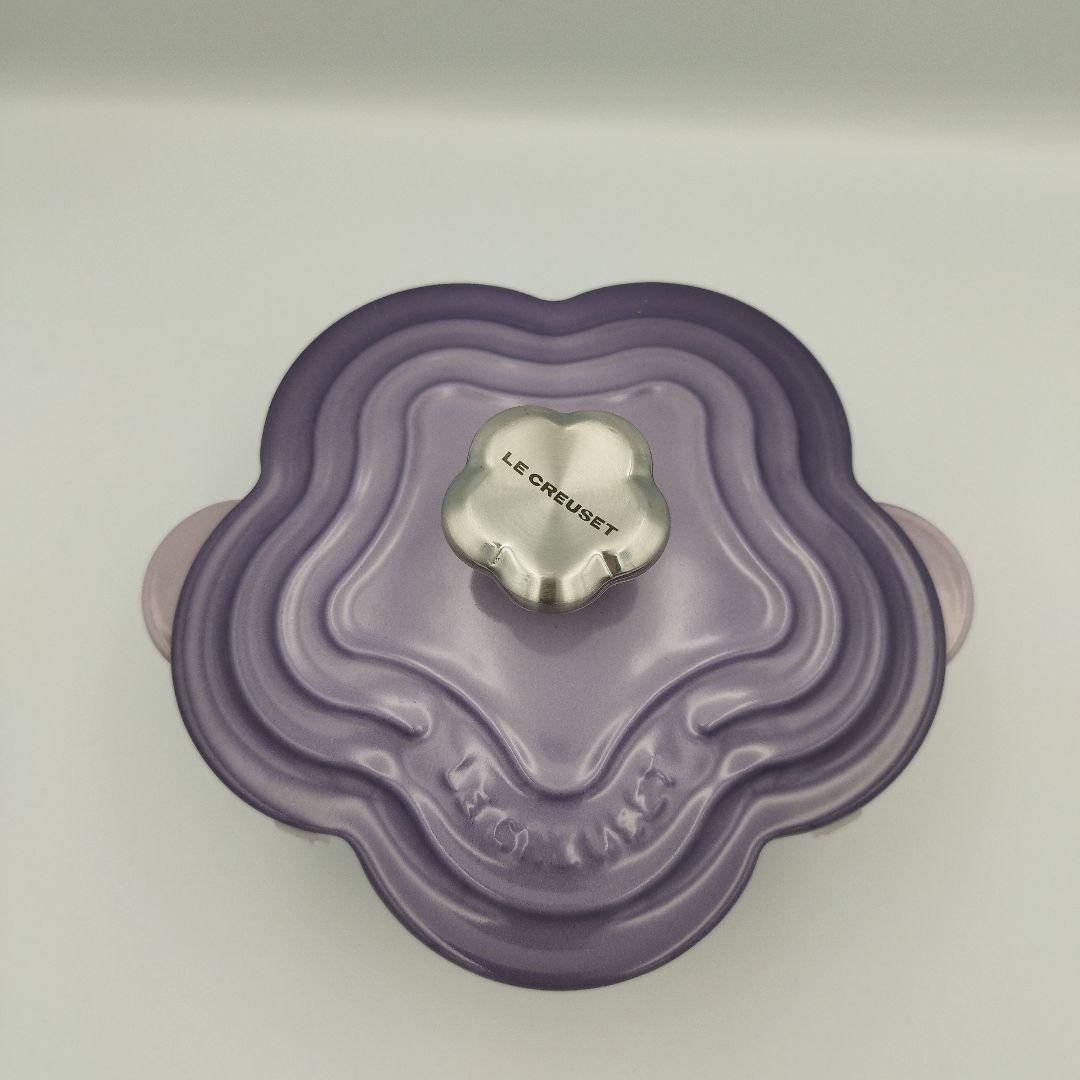 【美品】LE CREUSET ココットフルール 16cm ブルーベルパープル